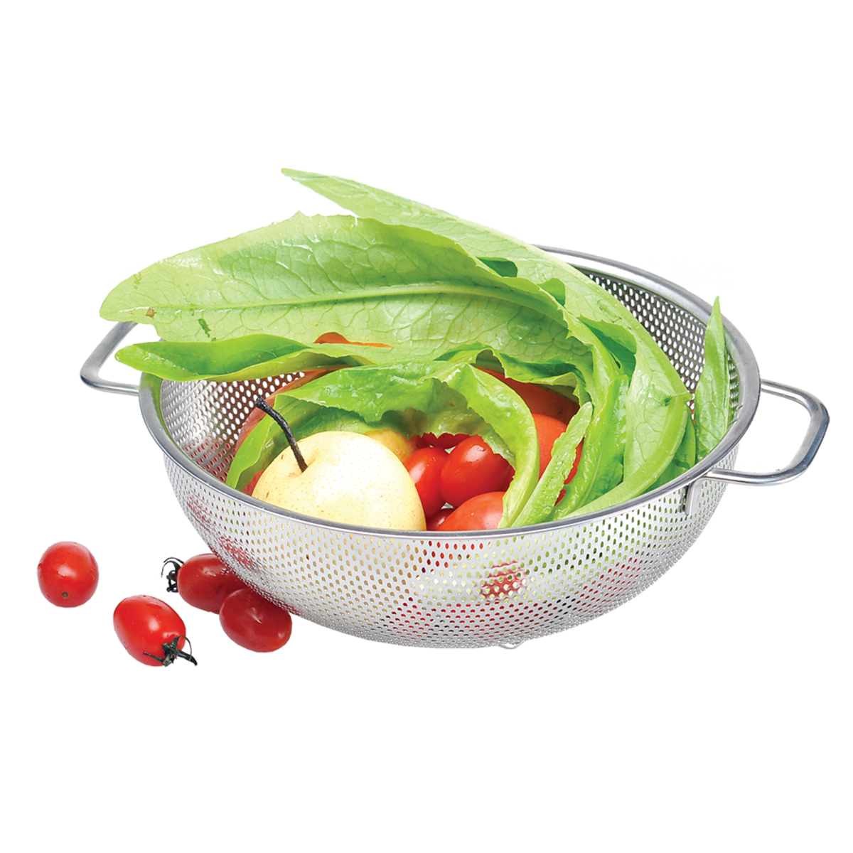 appetito stainless steel perforated colander 22.5cm dia.