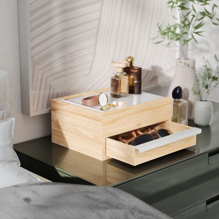 umbra stowit storage Box white & natural