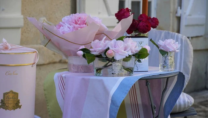 cote noire - perfumed natural touch single rose - clear - french pink - GMR06