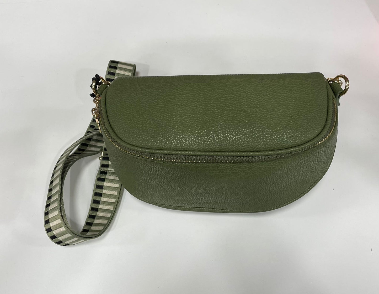 premium vegan leather sling Bag - olive