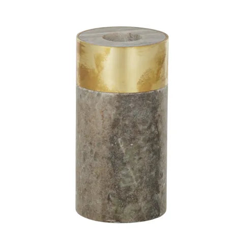 bei marble/brass candleholder - medium