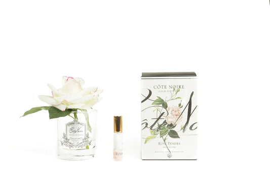 cote noire - perfumed natural touch single rose - clear - pink blush - GMR02