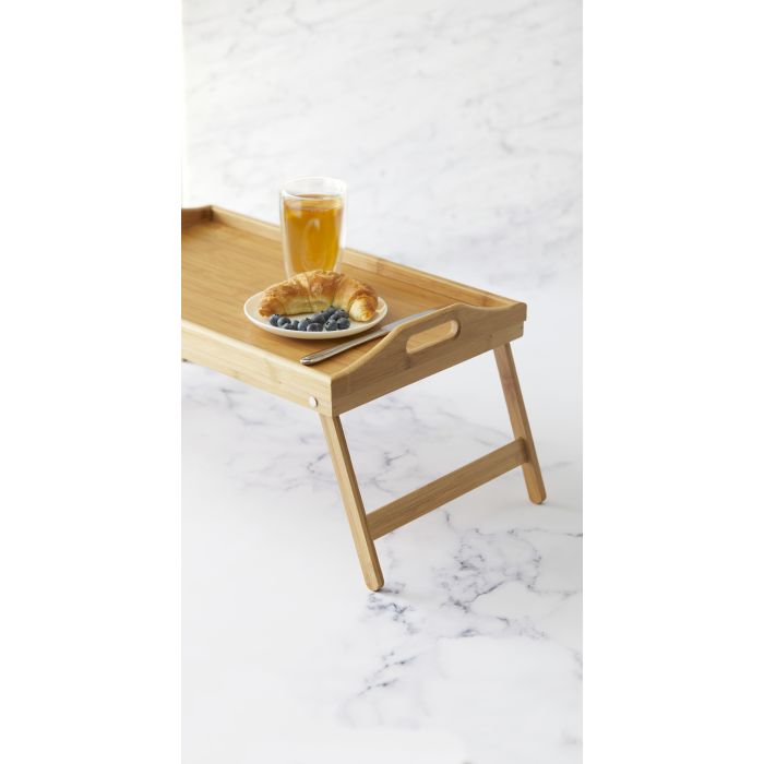 davis & waddell bamboo breakfast tray natural 50x30x21cm (legs extended)
