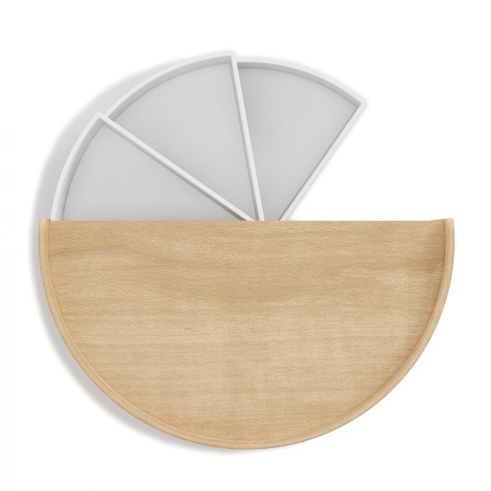 umbra moona storage box white/natural 27x15x18cm