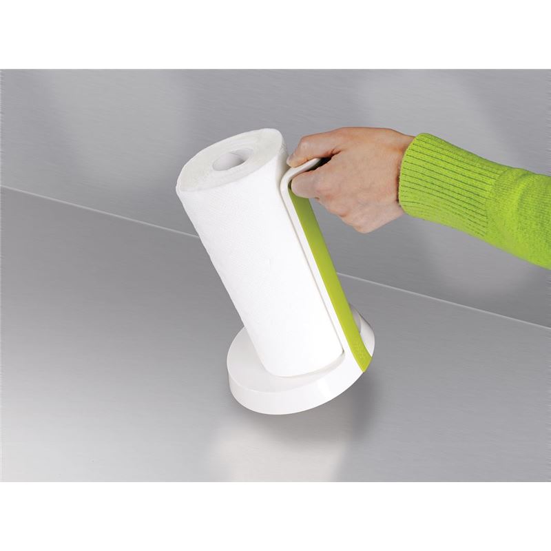 joseph joseph easy tear kitchen paper roll holder white green