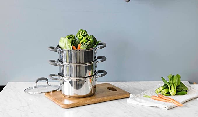 davis & waddell stainless steel saucepan steamer