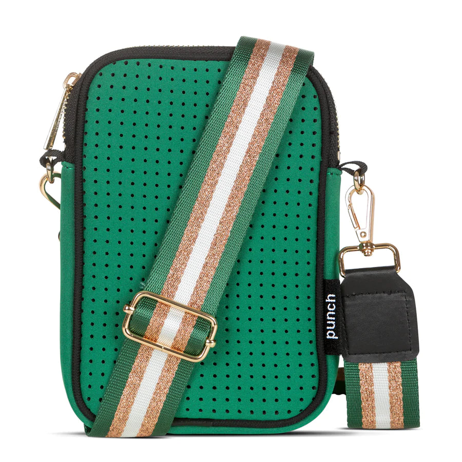 neoprene mobile bag - green