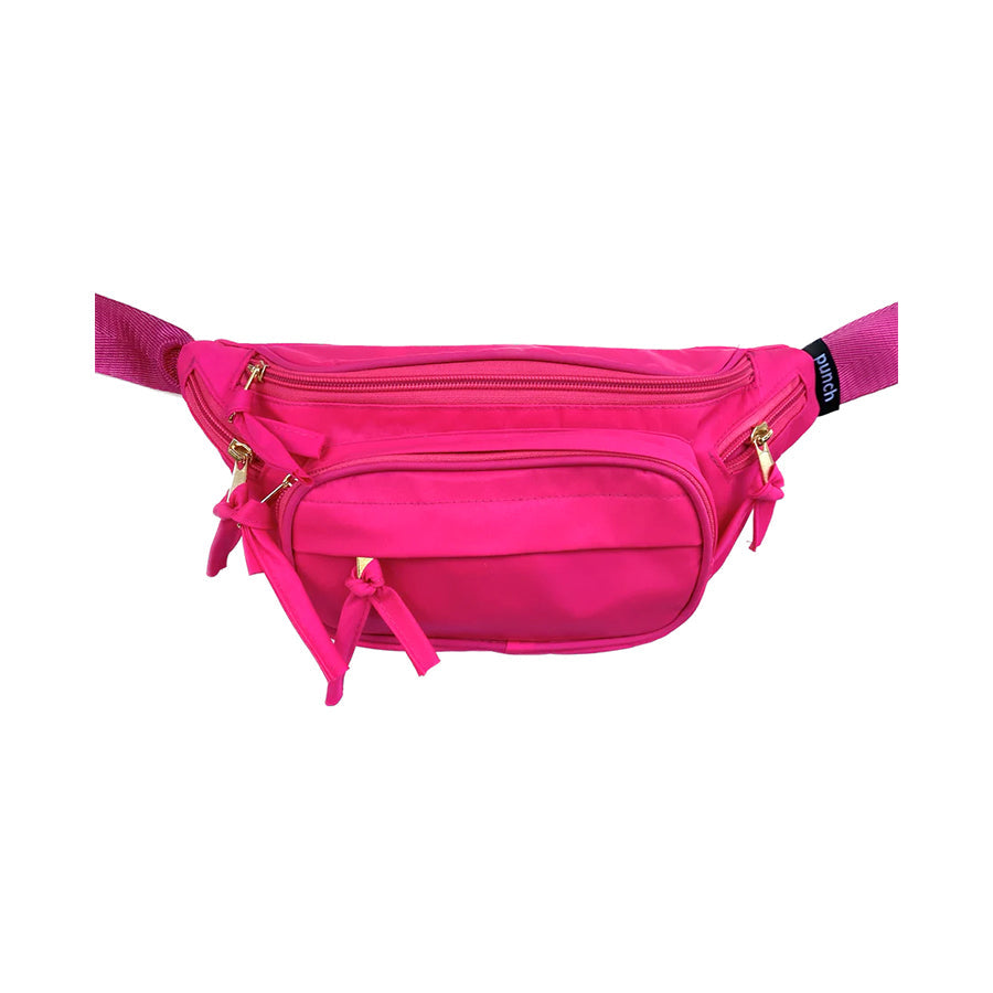 nylon bumbag - neon pink