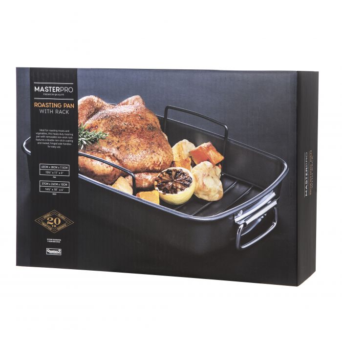 masterpro n/s roaster with rack black