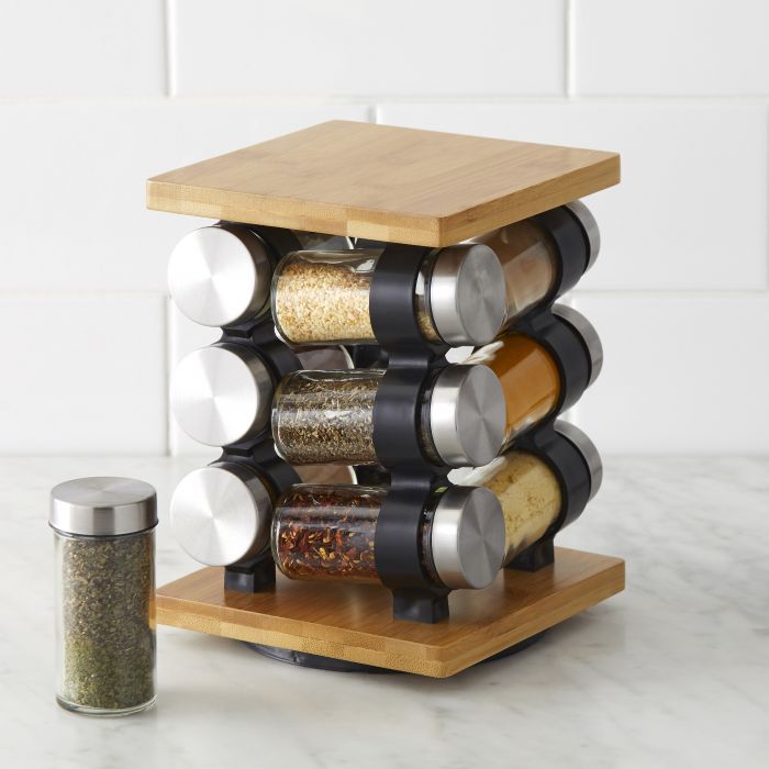 davis & waddell romano spice jar set with rack 12pce