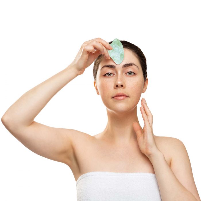 is gift crystal gua sha massage tool - pink