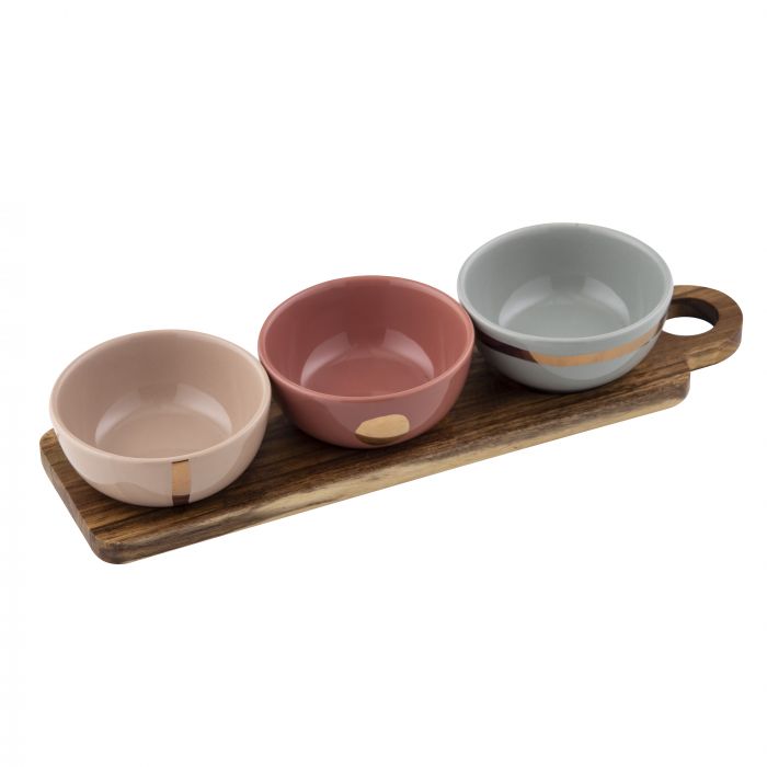 taste opaline serving set on paddle 4pce