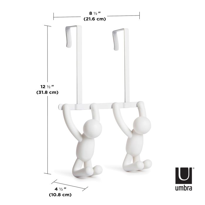 umbra buddy over the door hook double hook - white