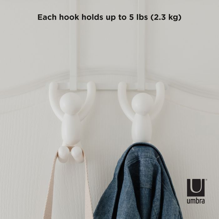 umbra buddy over the door hook double hook - white