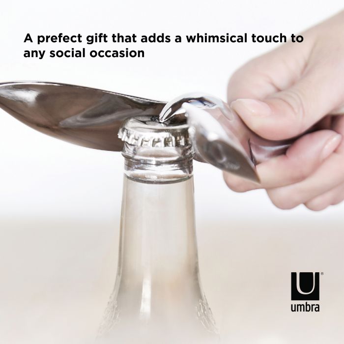 umbra tipsy bottle opener chrome