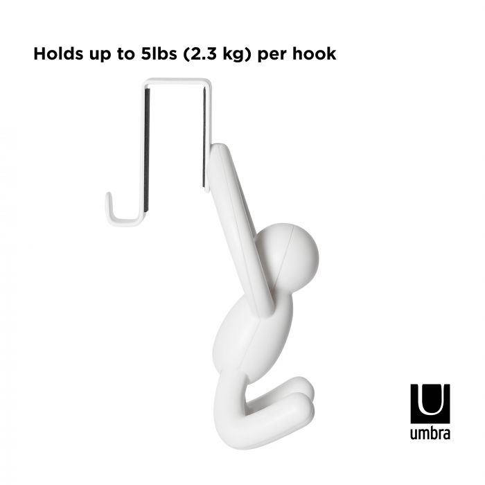 umbra buddy over the door cabinet hook set of 2 - white