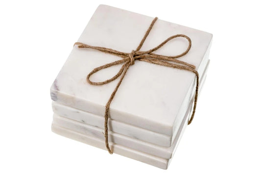 marble square coasters (set of 4)