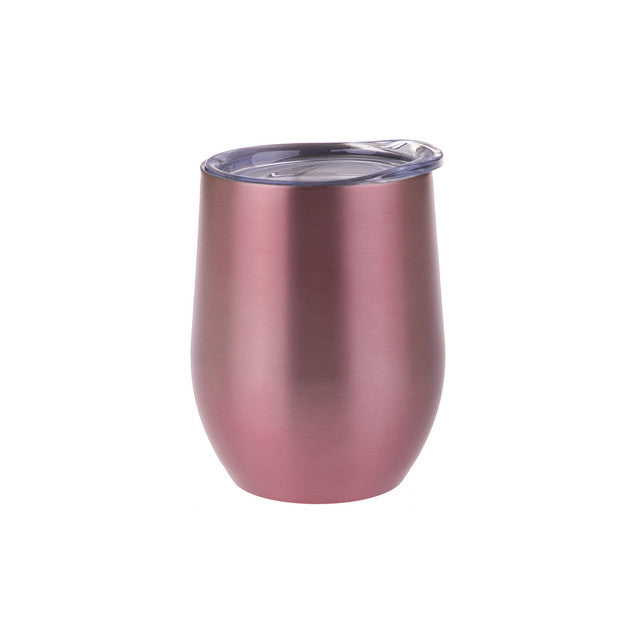 oasis stainless steel double wall insulated wine tumbler 330ml - rose