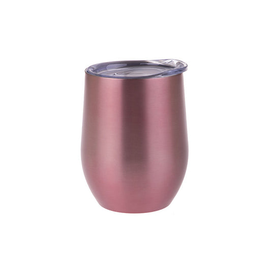 oasis stainless steel double wall insulated wine tumbler 330ml - rose