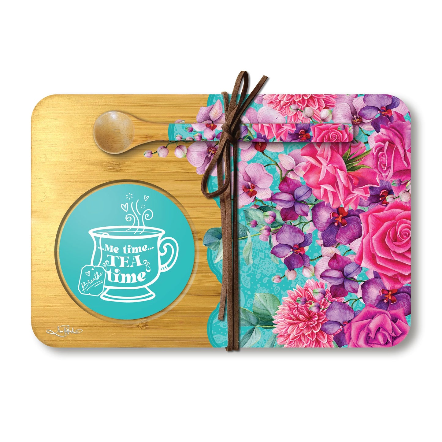 tea time tray - Rose Bouquet