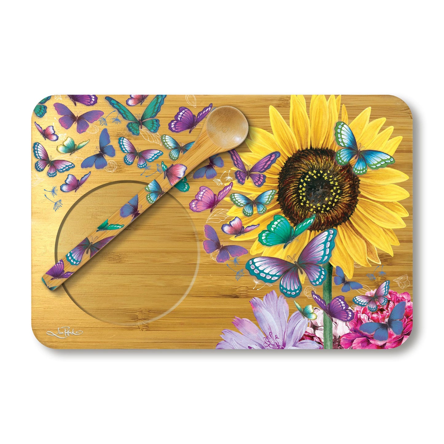 tea time tray - sunny butterflies