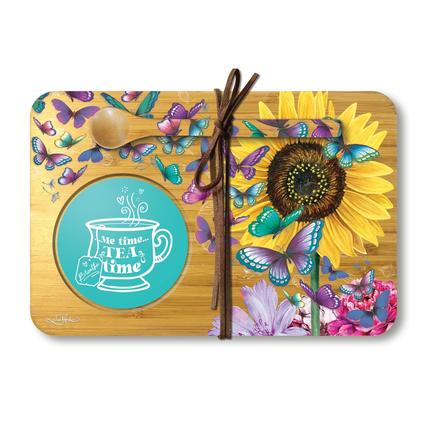 tea time tray - sunny butterflies