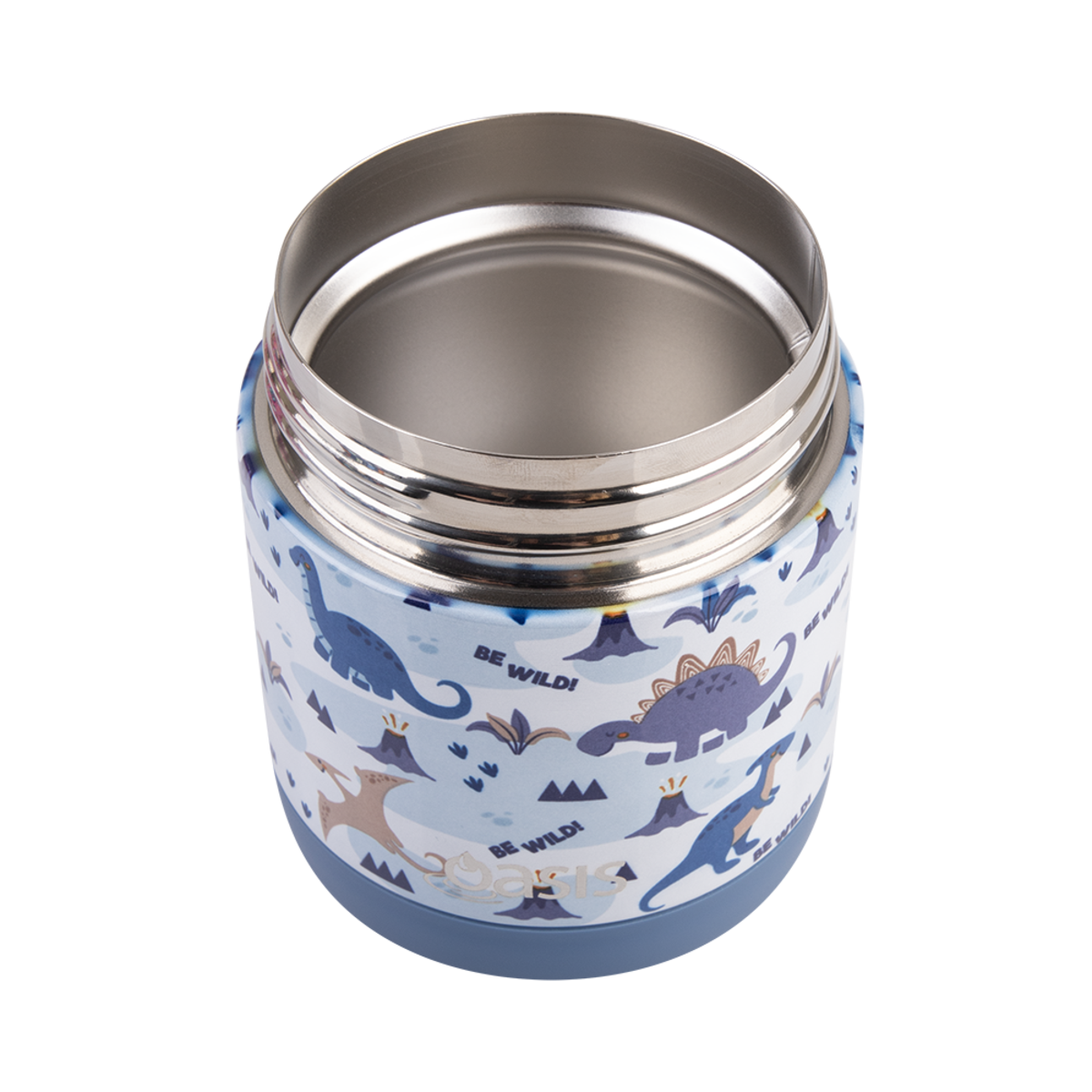 oasis stainless steel double wall insulated kids food flask 300ml - dinosaur land