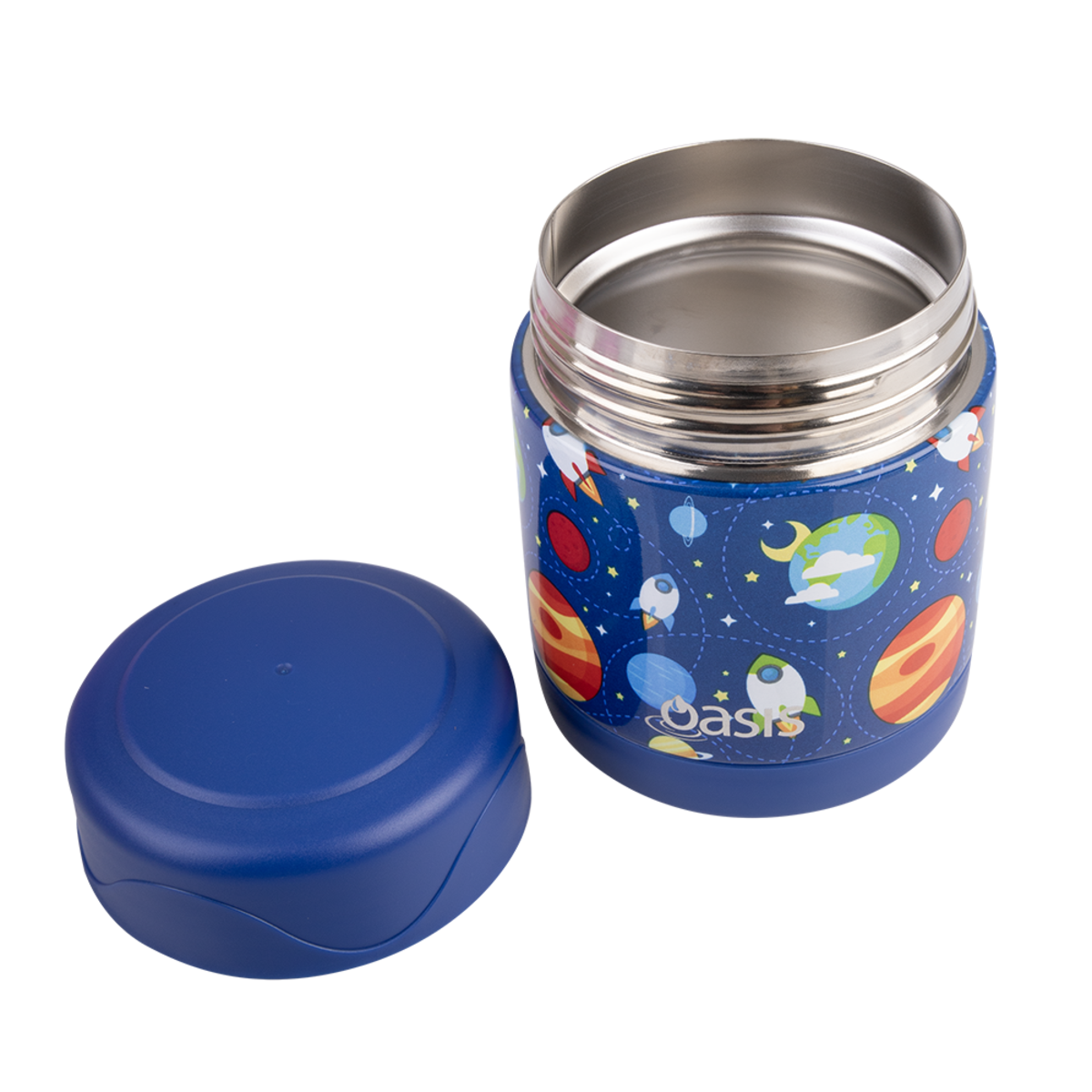 oasis stainless steel double wall insulated kids food flask 300ml - outer space