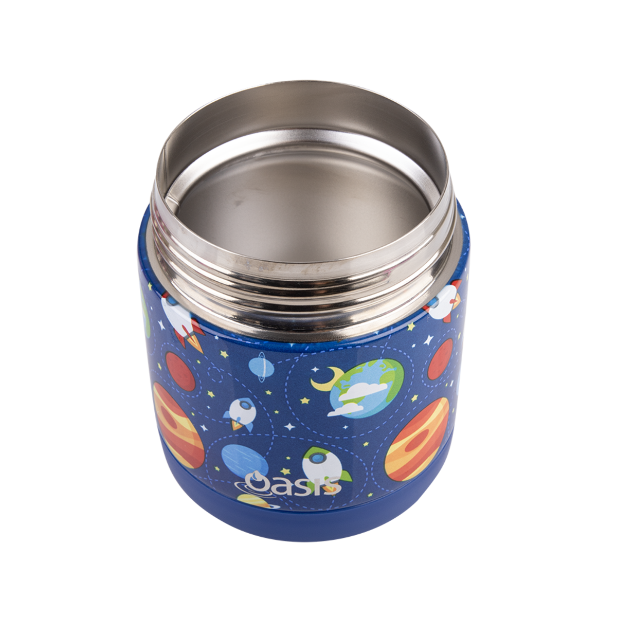 oasis stainless steel double wall insulated kids food flask 300ml - outer space