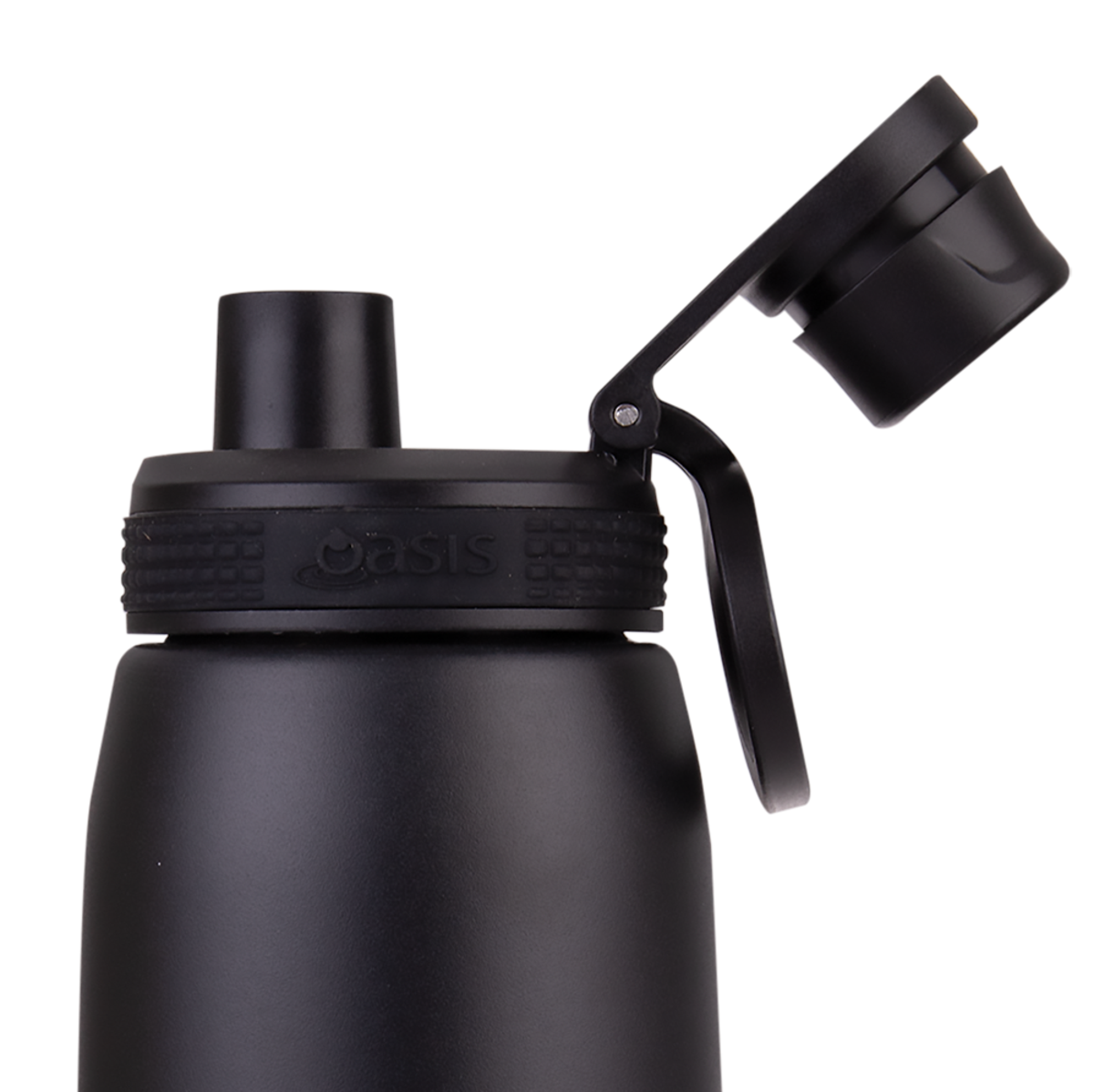 oasis stainless steel double wall insulated sports bottle w/ screw cap 780ml - black