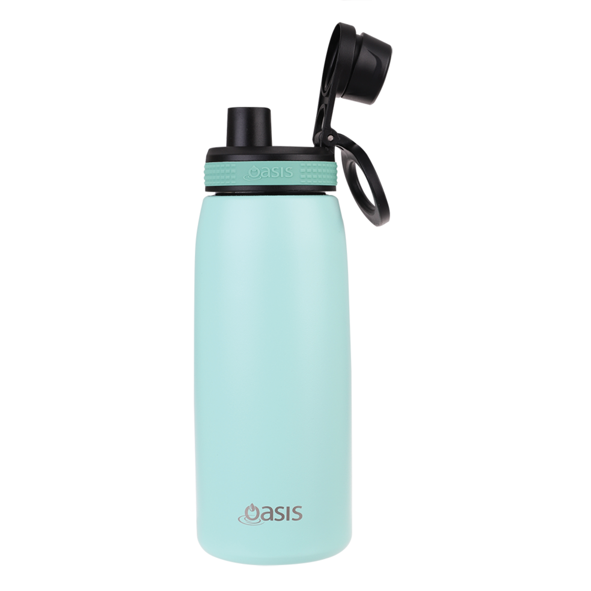 oasis stainless steel double wall insulated sports bottle w/ screw cap 780ml - mint