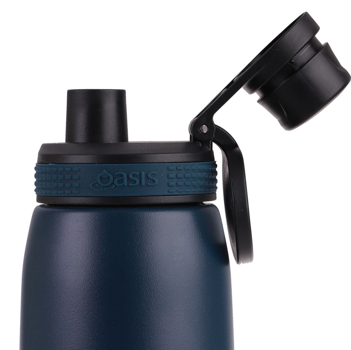 oasis stainless steel double wall insulated sports bottle w/ screw cap 780ml - navy