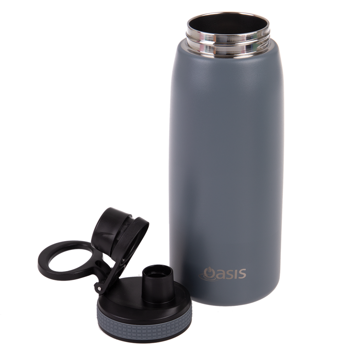 oasis stainless steel double wall insulated sports bottle w/ screw cap 780ml - steel