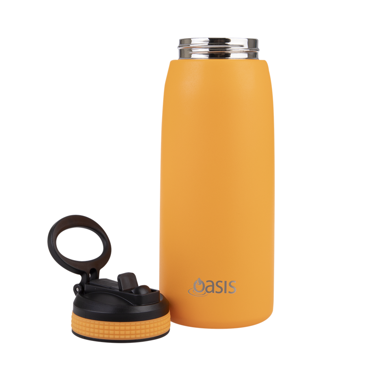 oasis stainless steel double wall insulated sports bottle 780ml - neon orange