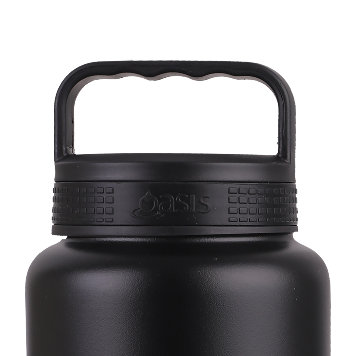 oasis stainless steel double wall insulated "titan" bottle 1.2l - black