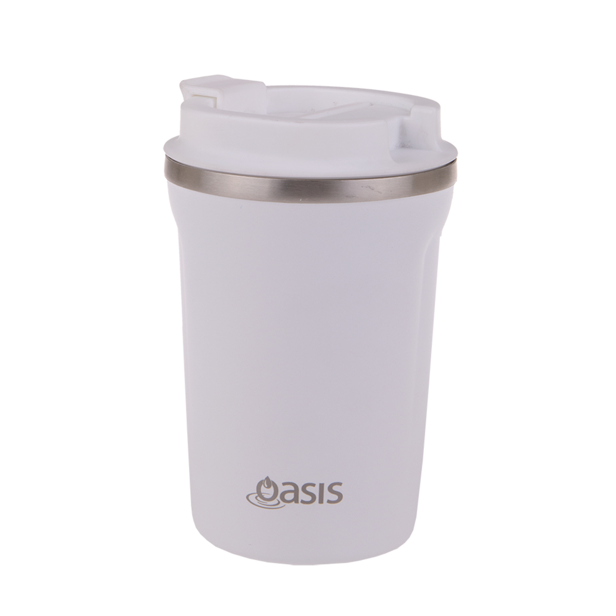 oasis stainless steel double wall insulated "travel cup" 380ml - white