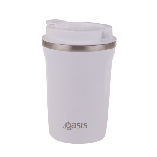 oasis stainless steel double wall insulated "travel cup" 380ml - white