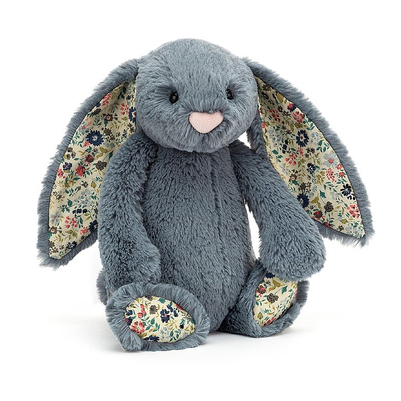 jellycat blossom dusky blue bunny - medium