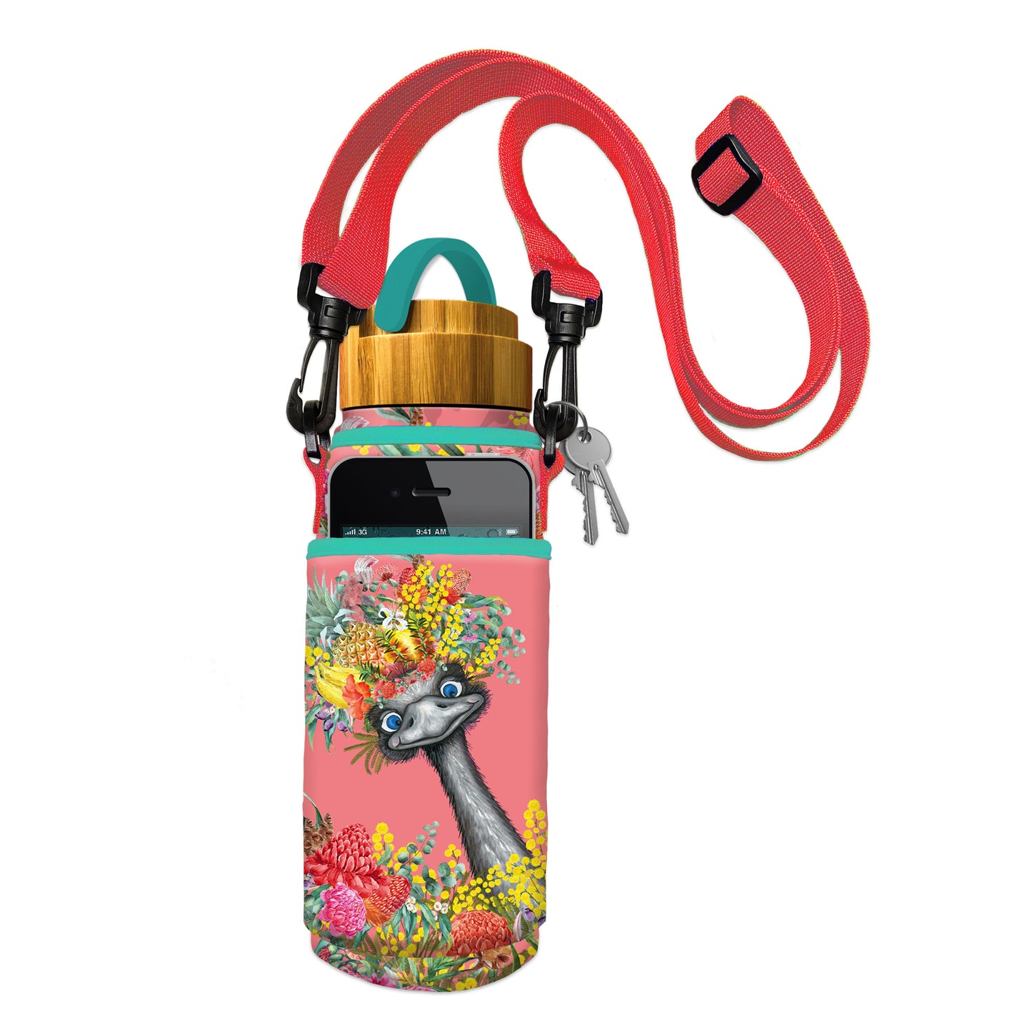 lisa pollock bottle /phone holder - emu-sing