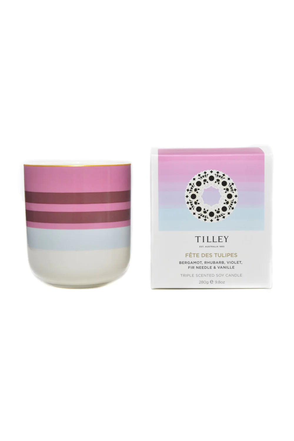 fete des tulipes 280g ceramic candle limited edition