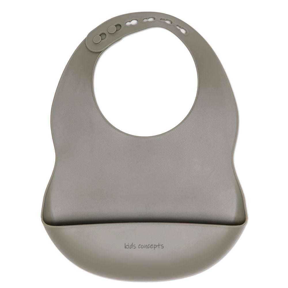 kids concepts soft silicone bib - sage