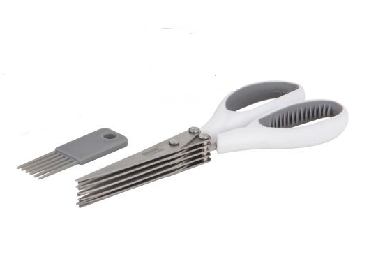 grand designs kitchen blade herb scissors - white
