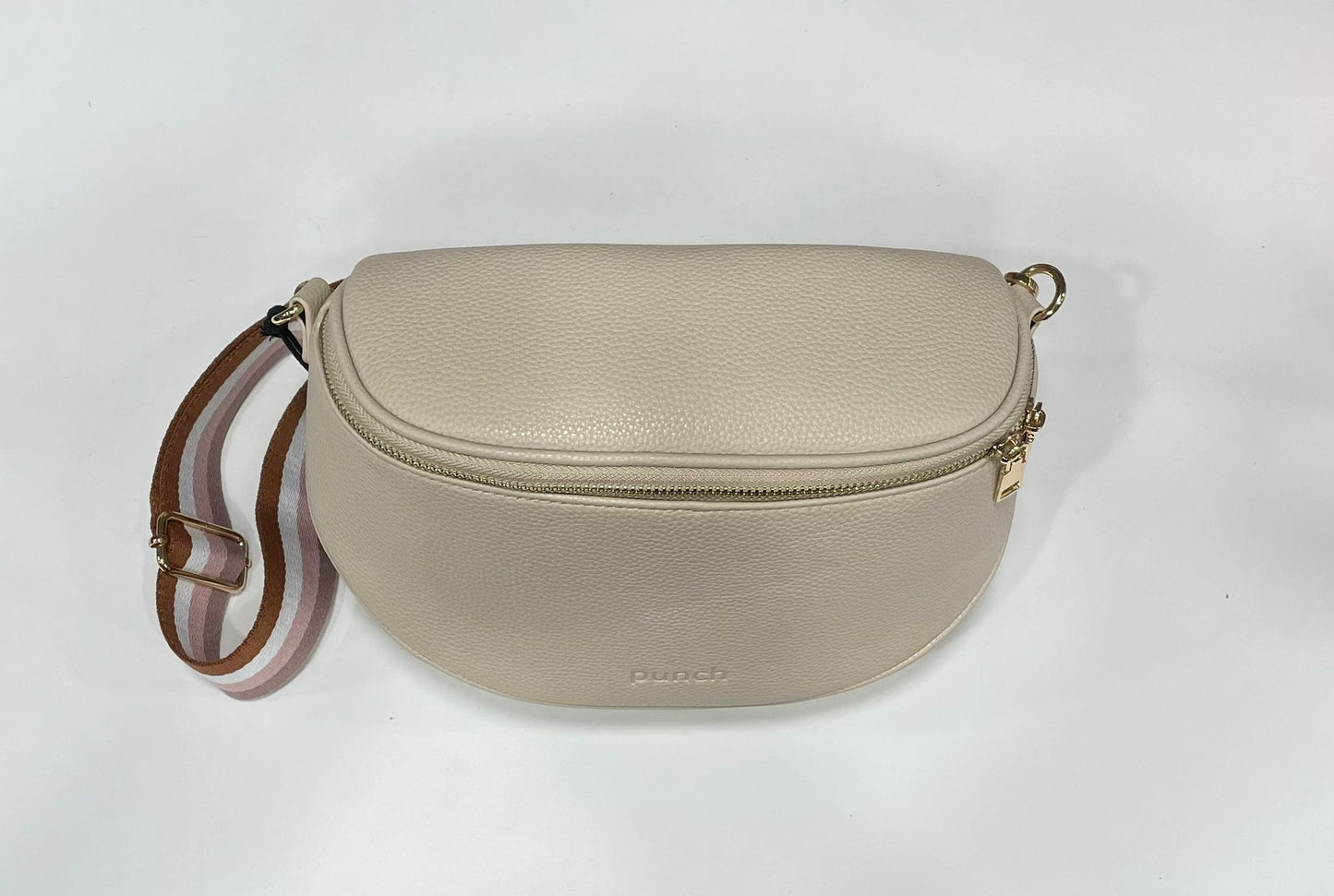 premium vegan leather sling Bag - nude