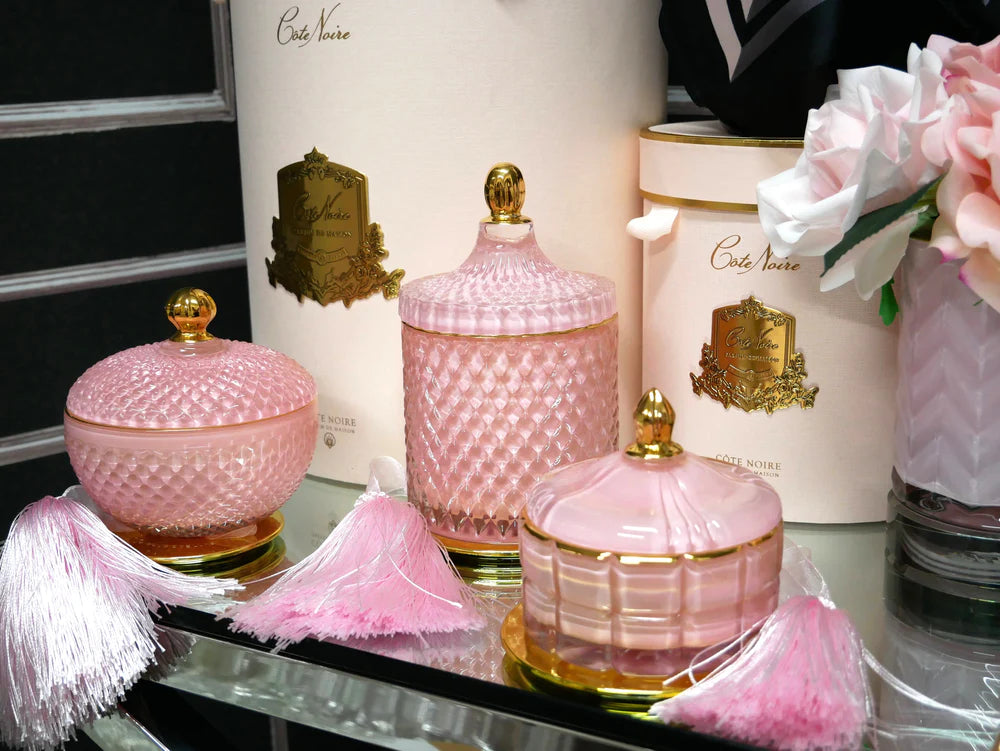 cote noire - art deco candle - pink & gold - pink champagne - GML45002