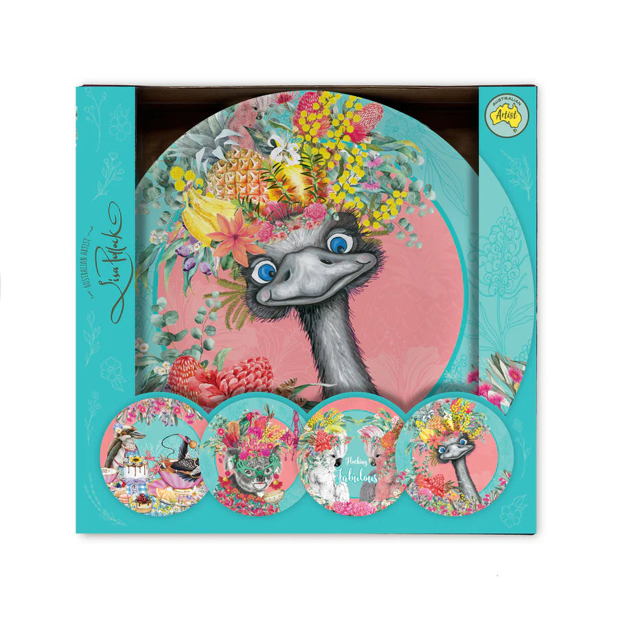 Melamine Plate Set by lisa pollock - aussie animals