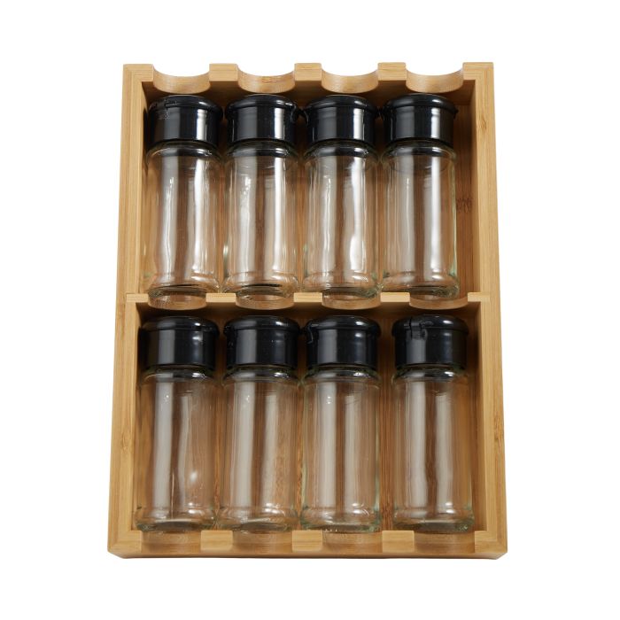 davis & waddell 8- canister spice holder natural