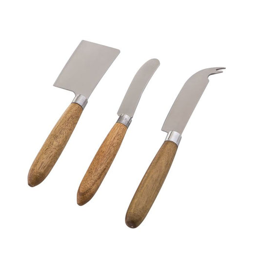 davis & waddell arden fine foods cheese knife set 3pcs natural /stainless steel