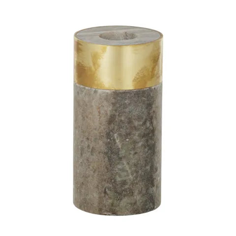 bei marble/brass candleholder - medium