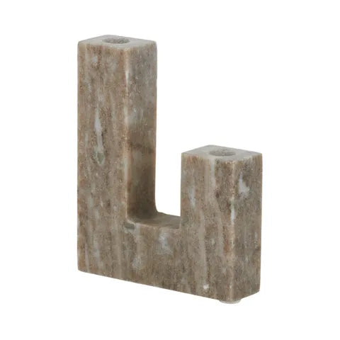 cubist marble candleholder