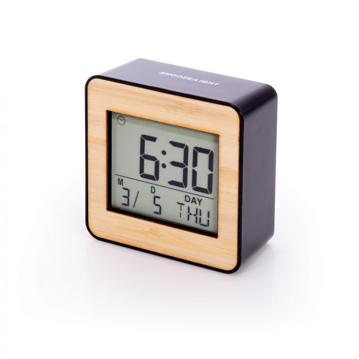 the executive collection bamboo desk clock